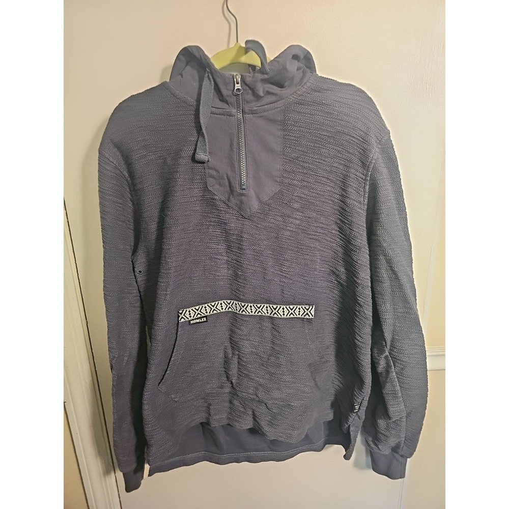 Howler Bros Honzer Hoodie Mens Sz M Blue 1/4 Zip Sweatshirt Beach Surf Stretch